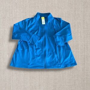Blue full Zip-Up active Jacket
